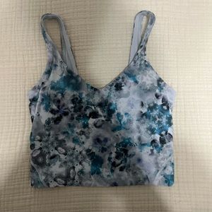 blue floral align tank